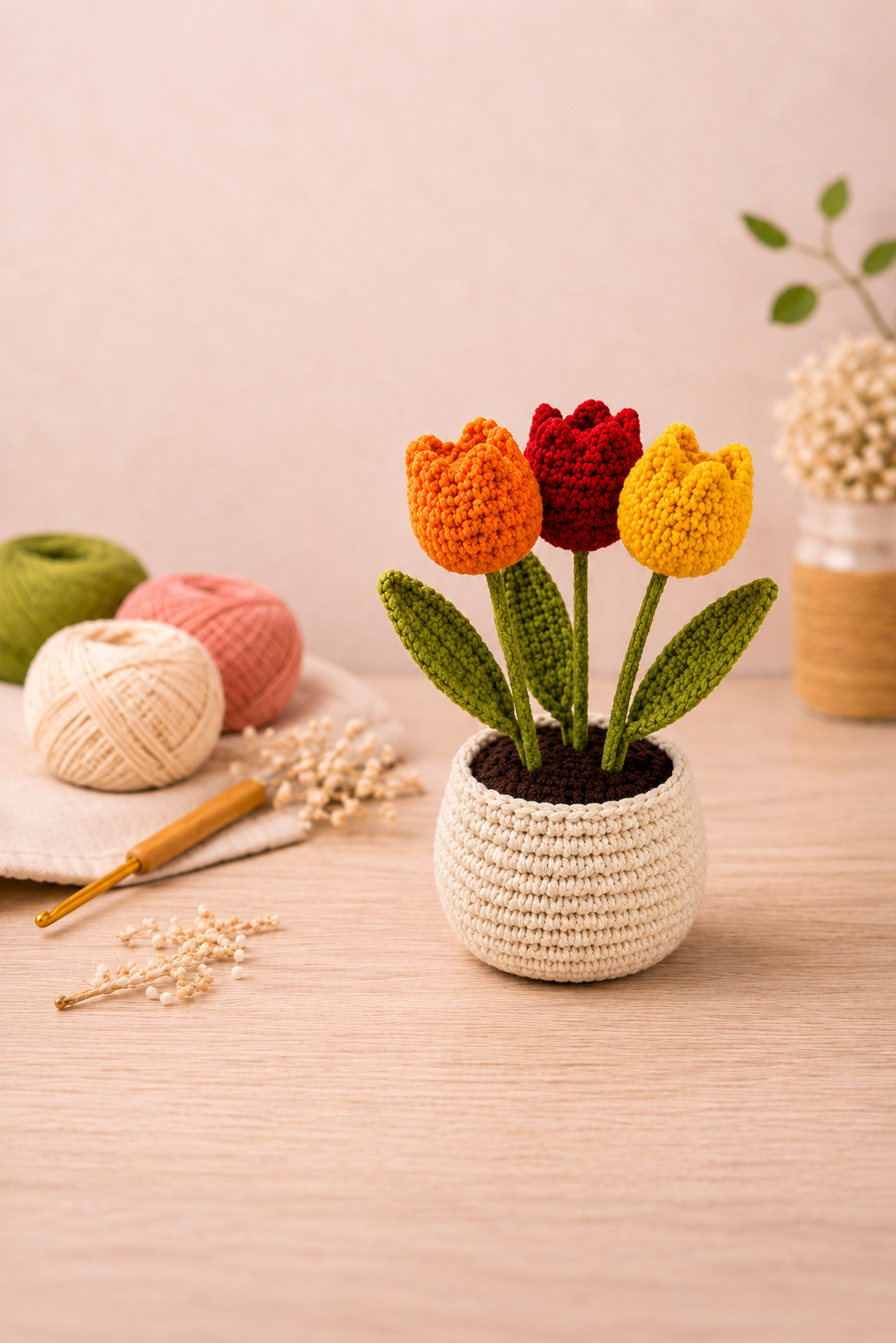 Kit crochet - Trio de tulipes