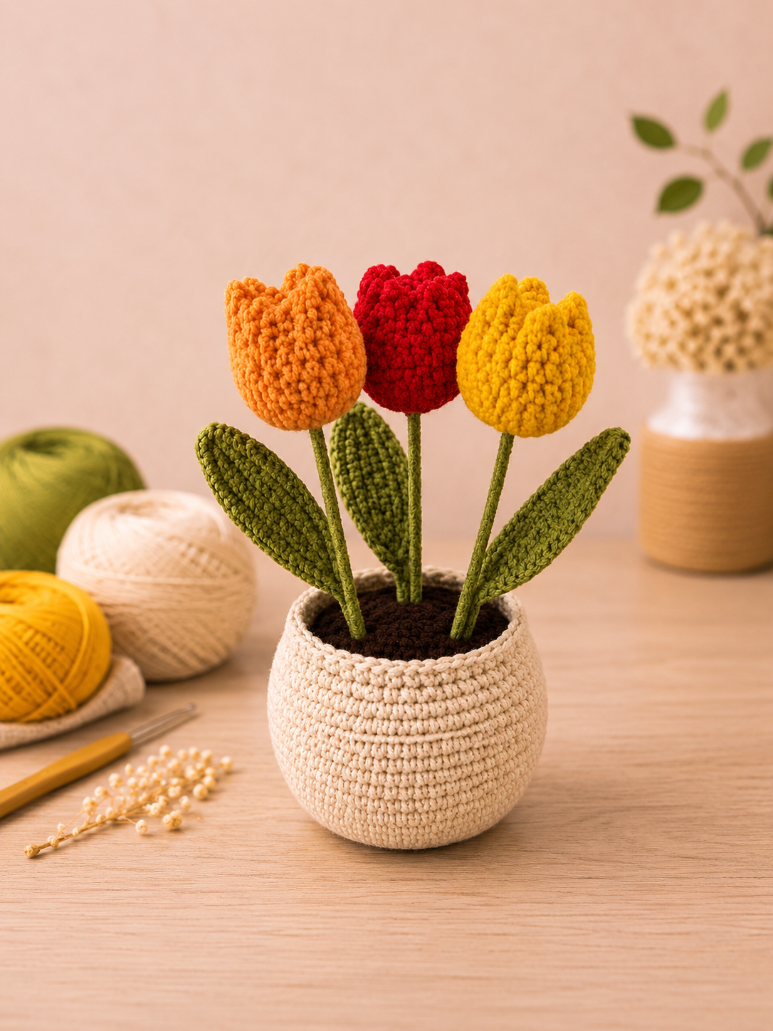 Kit crochet - Trio de tulipes