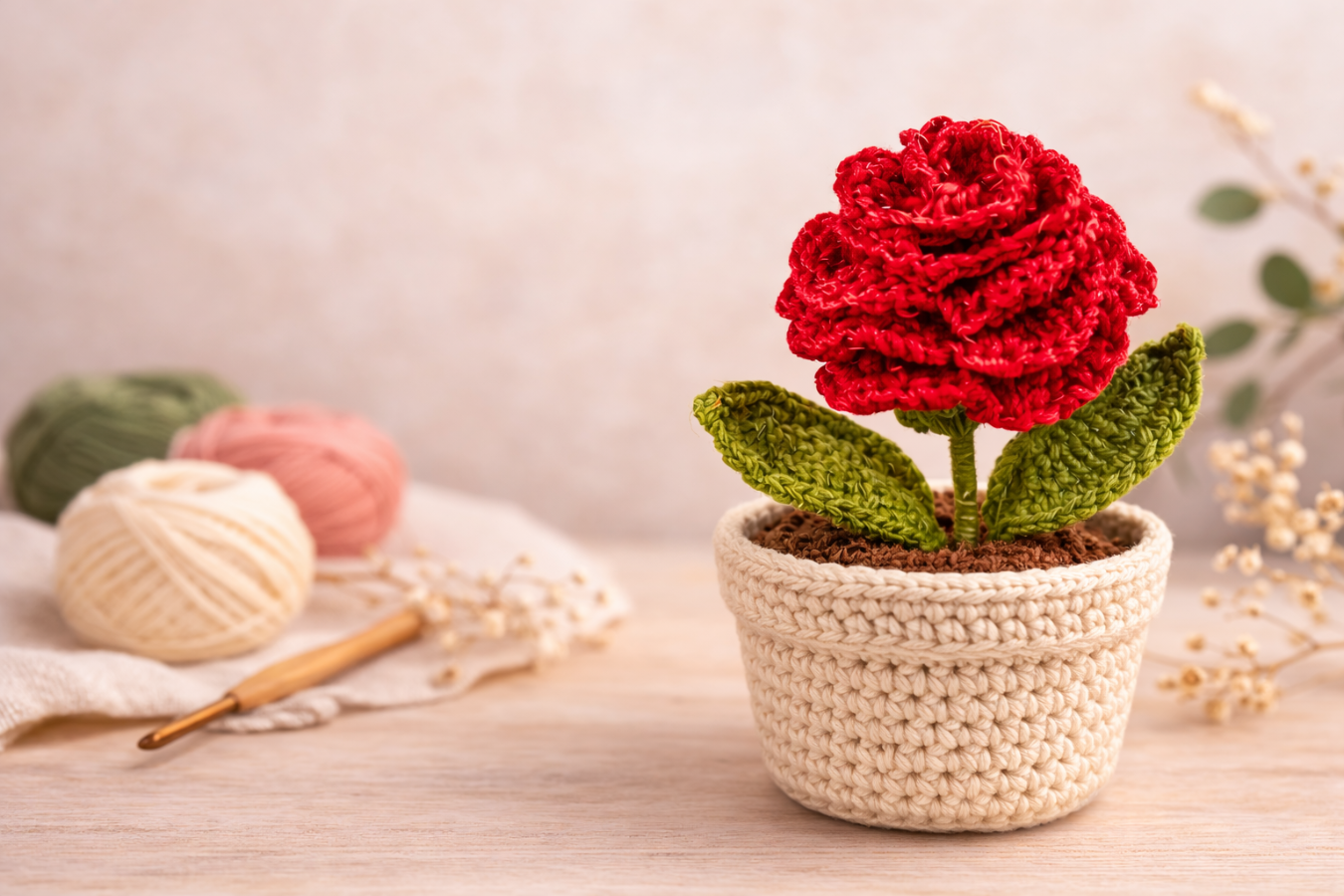 Kit crochet - Rose éternelle